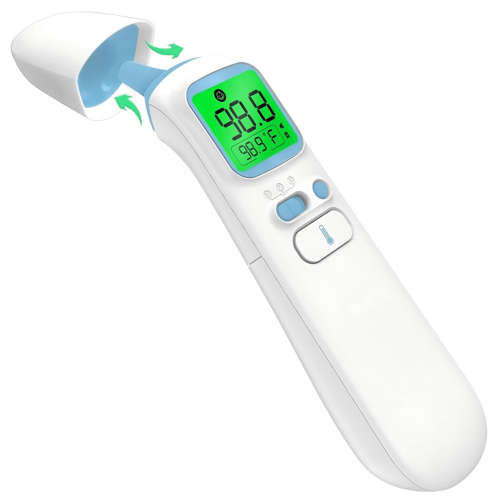 Ear and Forehead Thermometer for Adults, 3-in-1 Infrared Digital Thermometer for Kids and Baby, Accurate 1 Second