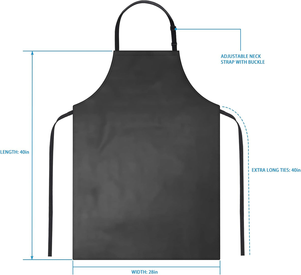 Waterproof Rubber Apron Adjustable Dishwasher Apron