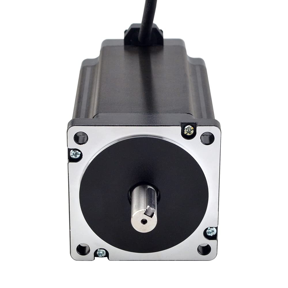 STEPPERONLINE Nema 34 Stepper Motor 13.0Nm(1841.31oz.in) 6.0A 14mm Key-Way Shaft with 1m Cable