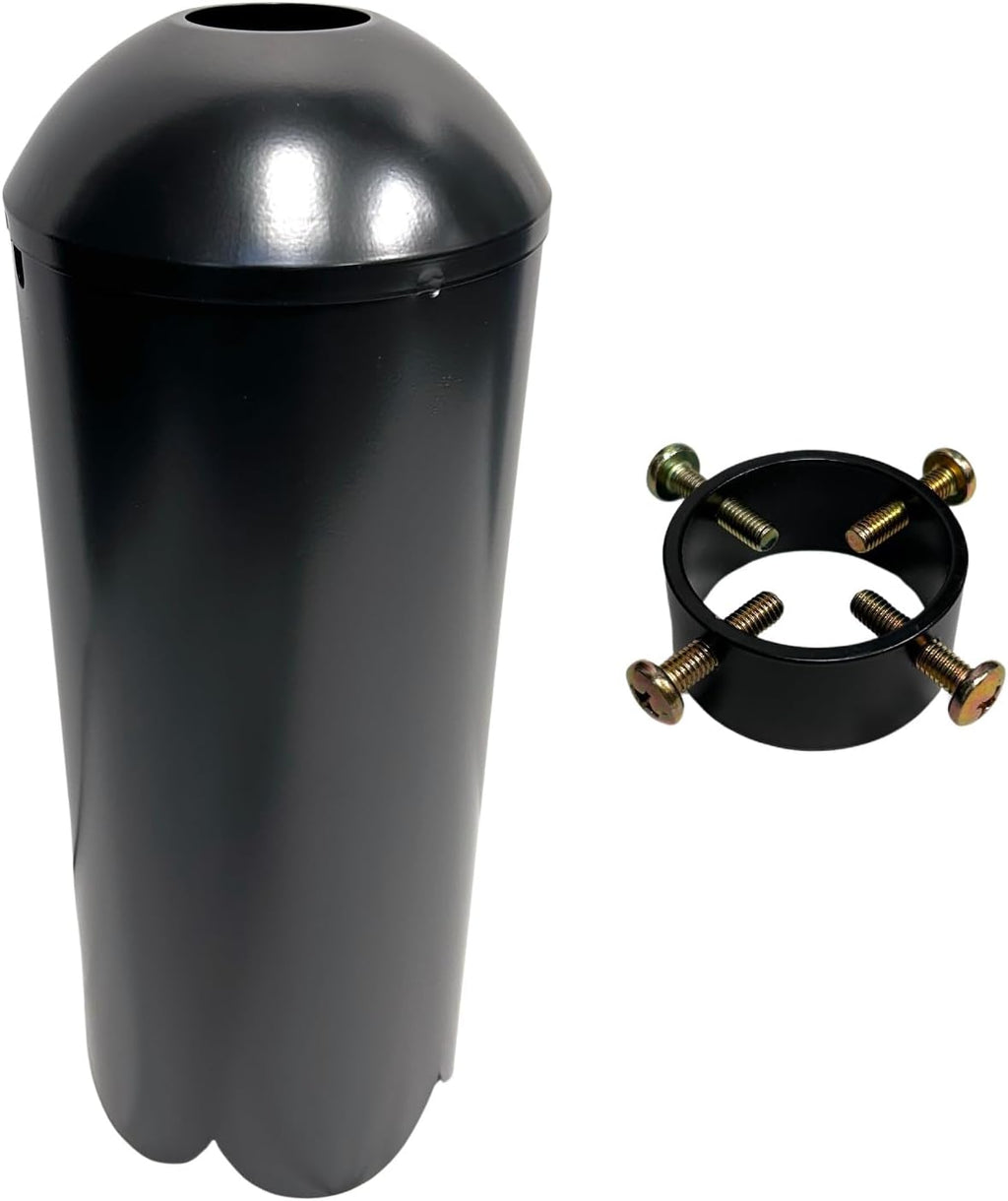 SB1D Cylindrical Squirrel Baffle, Black, 16.75" x 6.25" - Made in USA