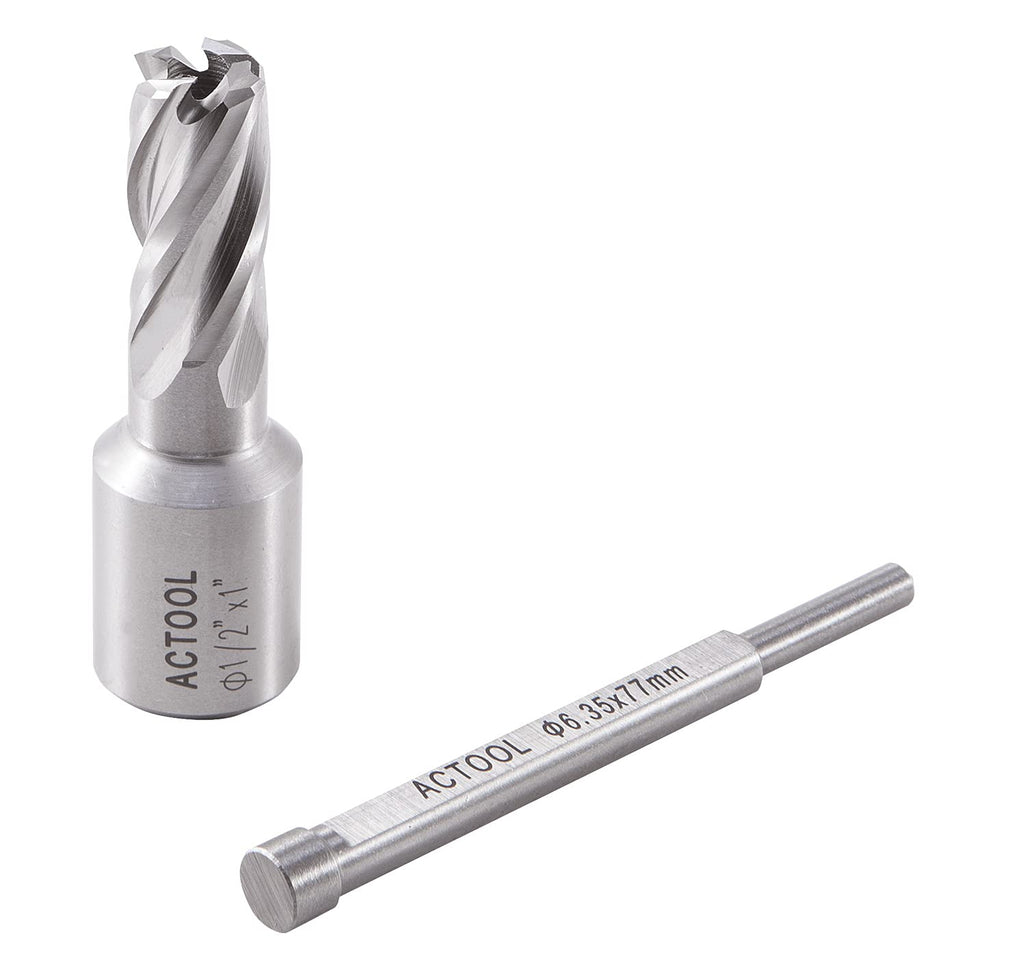 1/2" Diameter × 1" Depth of Cut HSS ANNULAR Cutter with 3/4'' Weldon Shank