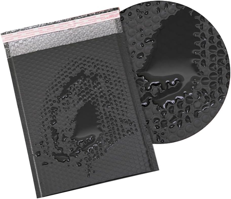 Bubble Mailers 6x10 inch 100 Pack Black Usable Size 6x9" Thick Padded Envelopes Opaque Waterproof Bubble Envelopes