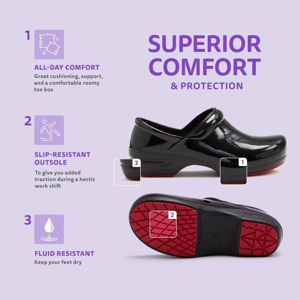 SR Angel Clogs, Nursing Shoes, Easily Emused, 6 Women/4 Men