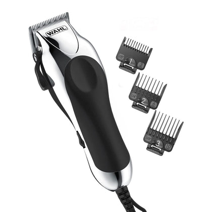 USA Chrome Pro Corded Clipper Complete Haircutting Kit for Men | Powerful Hair Clipper For Full Hair Clipping, Beard