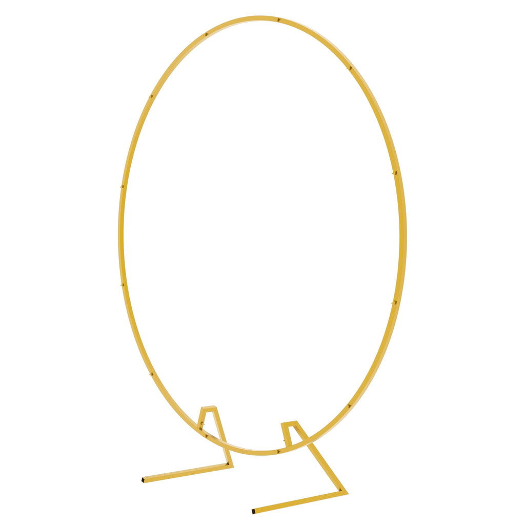Round Backdrop Stand 5FT Gold Metal Circle Balloon Arch Frame