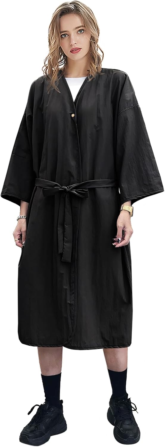 Spa Robe Beauty Salon Smock for Women Kimono Client Uniform Polyester