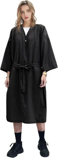 Spa Robe Beauty Salon Smock for Women Kimono Client Uniform Polyester