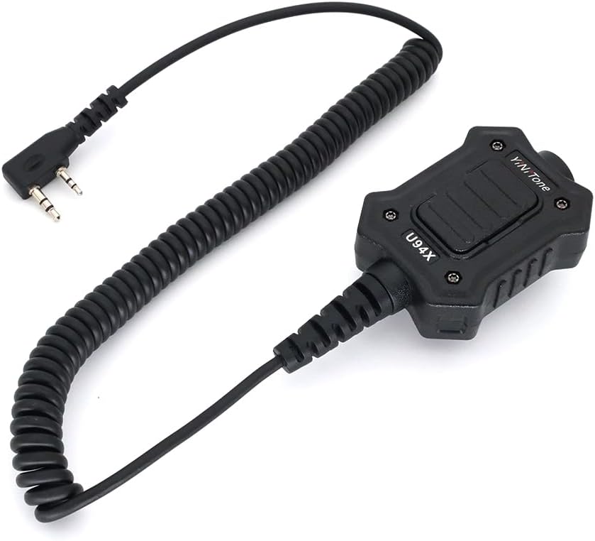 Throat Mic Tactical Earpiece U94X PTT 2 Pin TK Jack 7.0mm Plug Push to Talk Headset for Baofeng UV5R BF-F8HP UV-17