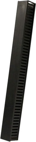 NavePoint 1 Channel Steel Vertical Duct Cable Manager with Plastic Tray Mount Buttons 68 Inches