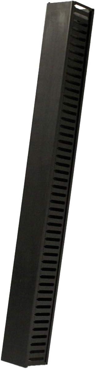 NavePoint 1 Channel Steel Vertical Duct Cable Manager with Plastic Tray Mount Buttons 68 Inches