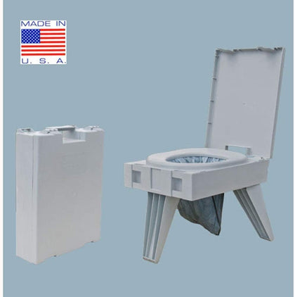 GO Anywhere Complete Portable Camping Toilet with 3 Waste Kits | For Camping, Hunting, Fishing - Kit includes Waste