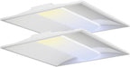 2x2 LED Troffer Light, 5 Wattages, 5CCT, 0-10V Dimmable, 2 Pack