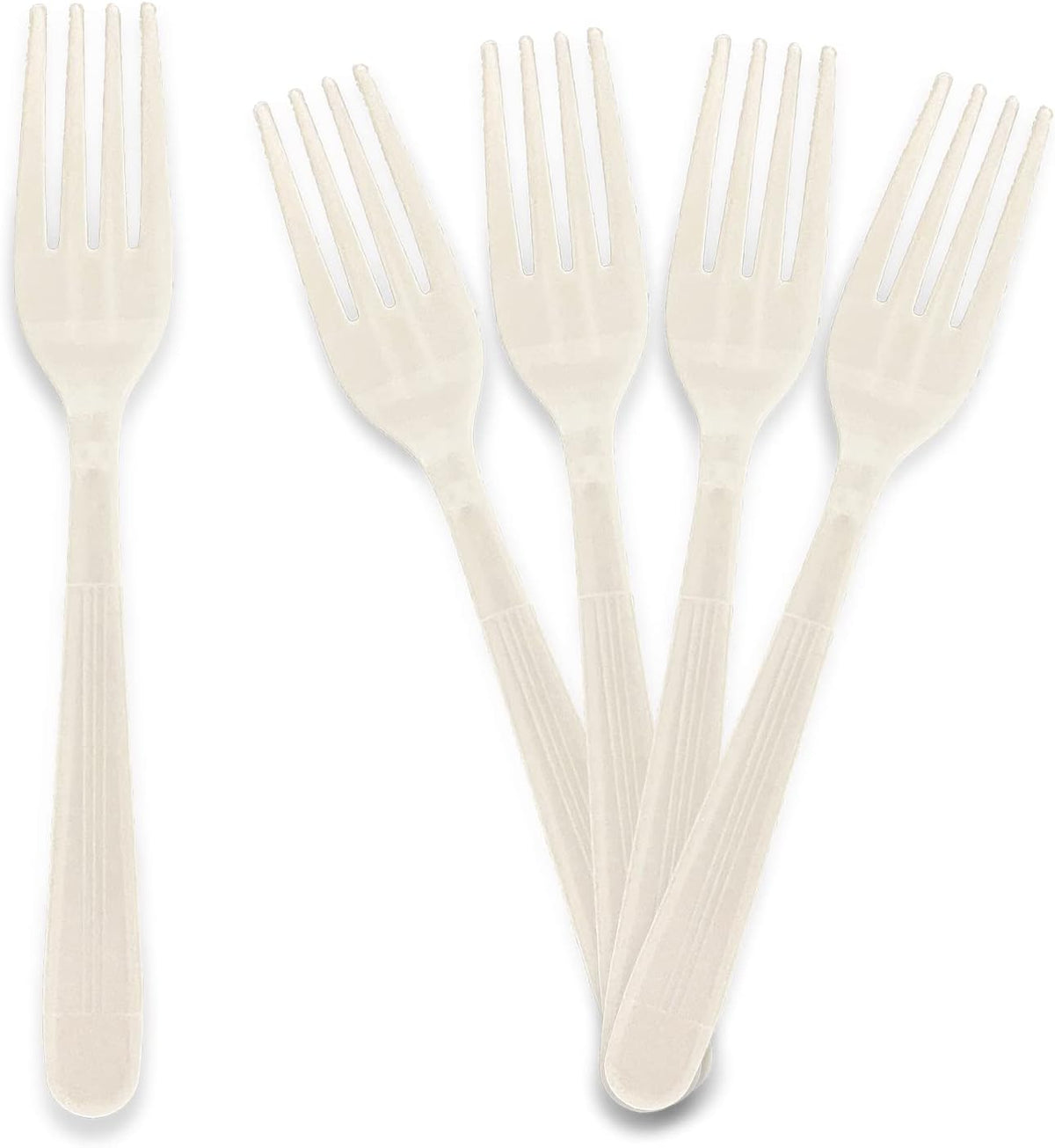 Heavy Duty Disposable Plastic Forks,White,Durable,Bulk Pack,1000 Count