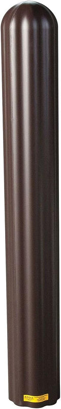 Bollard Covers for 8 Inch Poles - 56" Tall Bollard Post Sleeve | Durable Fluted HDPE Plastic - Trimmable Brown