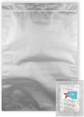 : 5 Pack - 7 Mil - Five Gallon Heavy Duty Seal-Top Mylar Bags - 2000cc + 500cc Oxygen Absorbers - Rounded Corners