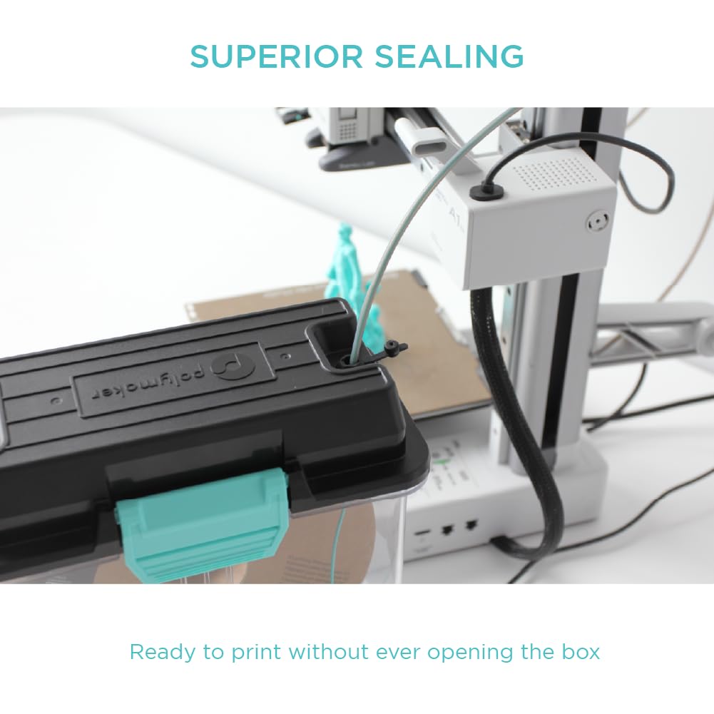 Polydryer Filament Storage Box for 1kg PA Nylon PLA PETG ASA ABS | Feed 1.75/2.85/3.00mm Filament Directly without