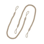 Curtain Tiebacks Ropes, 2pcs Decorative Handmade Tie Backs Curtain Holdbacks Holders Cord for Window Sheer Drapes