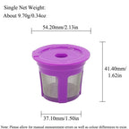 4PCS Reusable K Cups, Refillable Coffee Pod Capsule, Coffee Filters with Built-In, for Keuring 1.0/2.0 and Other Keuring Models' Coffee Makers Purple