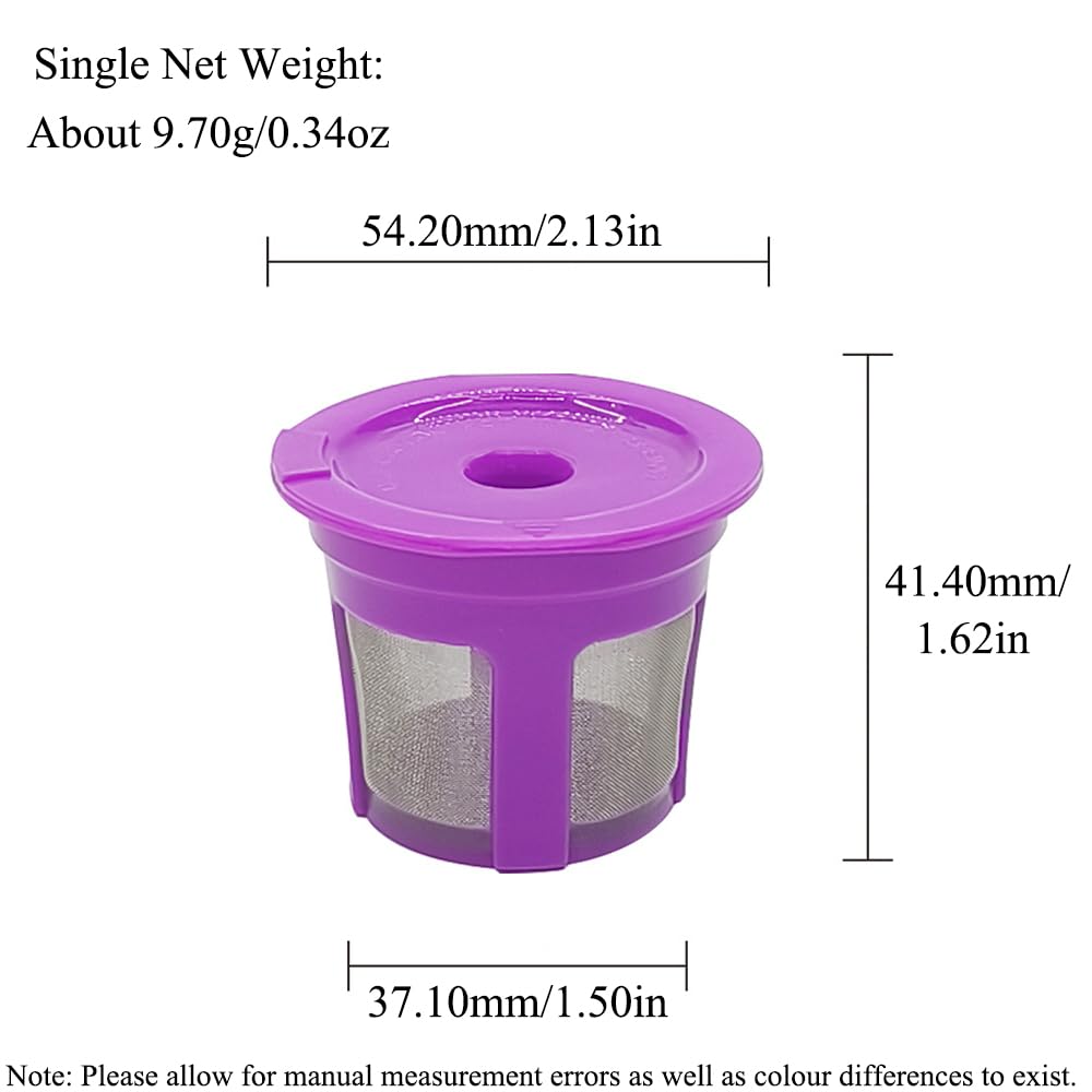 4PCS Reusable K Cups, Refillable Coffee Pod Capsule, Coffee Filters with Built-In, for Keuring 1.0/2.0 and Other Keuring Models' Coffee Makers Purple