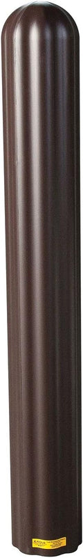 Bollard Covers for 4 Inch Poles - 56" Tall Bollard Post Sleeve | Durable Fluted HDPE Plastic - Trimmable Brown