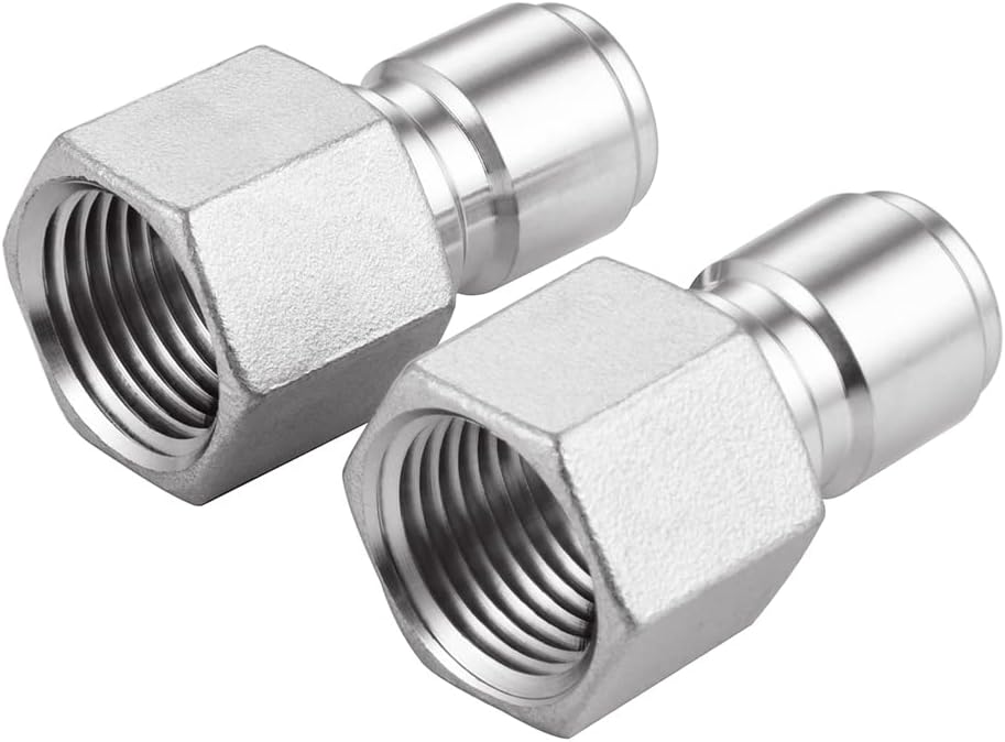 Stainless Steel Male Quick Disconnect,Female NPT 1/2" Homebrewing Quick Connector 2 Pack