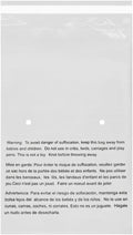 24" X 36" (10 Count) Self Seal Clear Poly Bags with Suffocation Warning for Packaging, Shipping - Permanent Adhesive