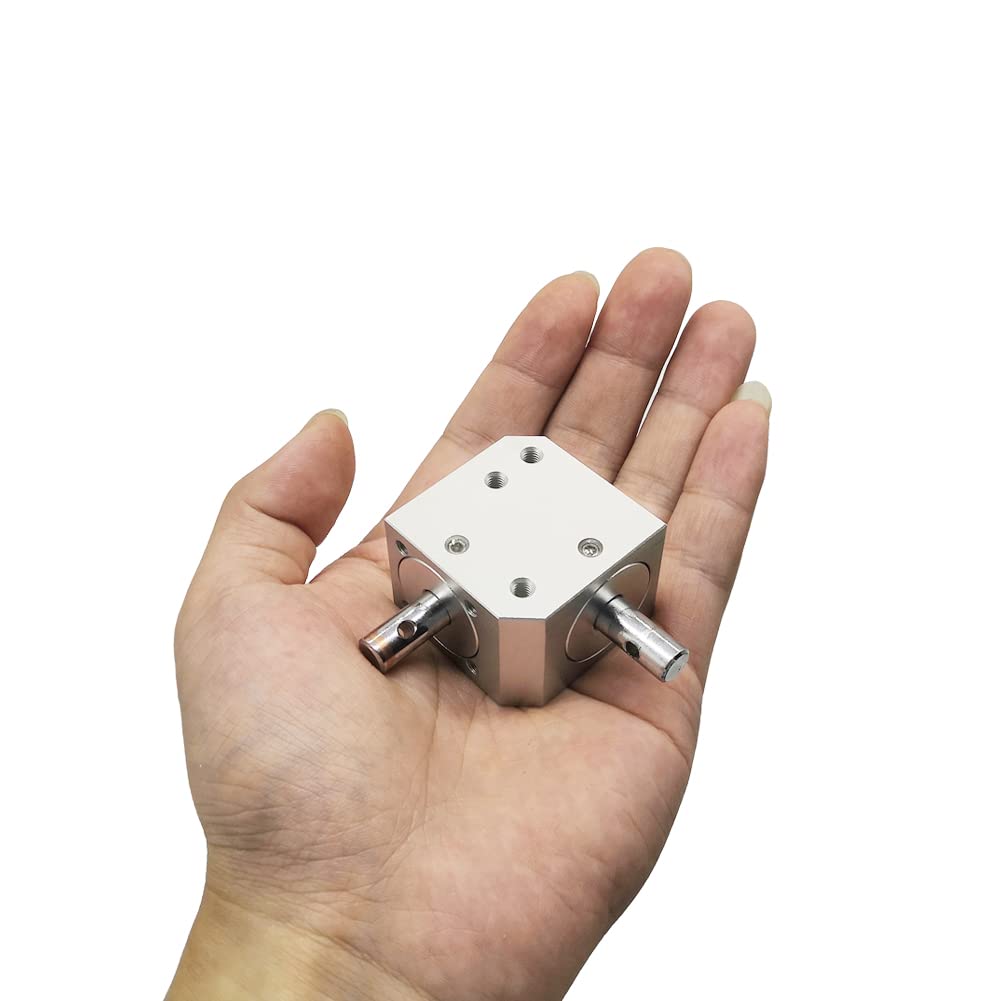 1:1 Right Angle Tapered Bevel Gearbox Mini 1 Module 20 Teeth 90° Angle Drive Steering Gear Device Simple Mechanical DIY Module with 8mm Shaft