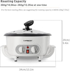 Home Coffee Bean Roaster Machine - CAFEMASY Coffee Bean Handle Design Electric Automatic Coffee Roaster with Timer