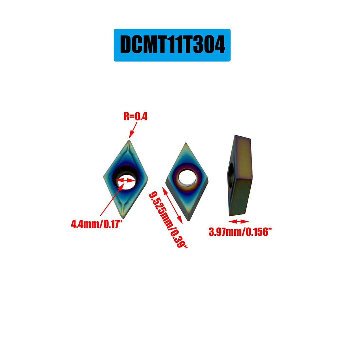 DCMT11T304 Turning Inserts Nano Blue