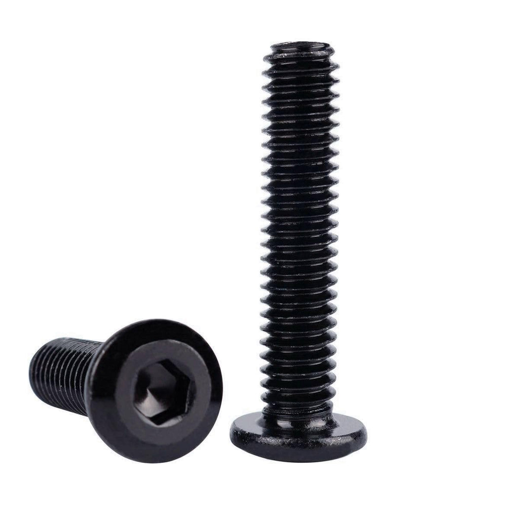 Black 1/4-20 x 1 Flat Head Socket Head Screw Furniture Bolts Countersunk Connector Screws, Stainless Steel 18-8 (304), Fully Threaded, 20 PCS