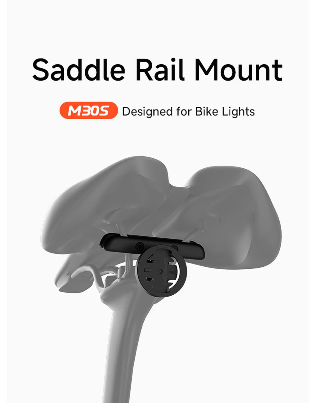 M30S Bike Tail Light Mount, Adjustable Saddle Rail Mount