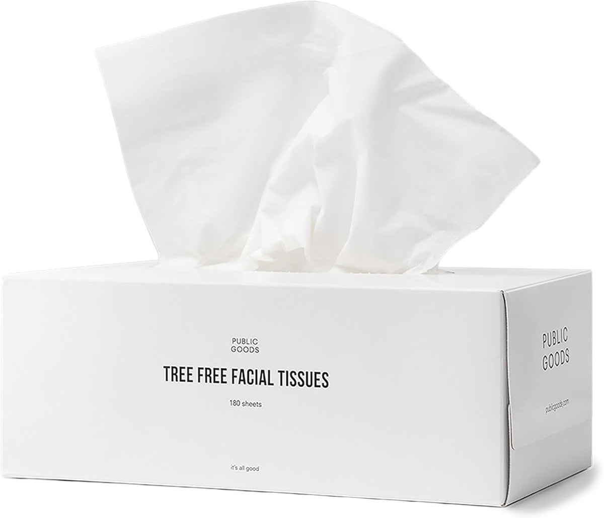 Tree-Free Tissues | Bamboo and Sugarcane Facial Tissues | Soft 2-Ply Sheets for Sensitive Skin | Biodegradable