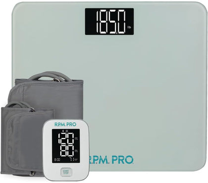 XL Heart Health Diagnostics Product Bundle | Bluetooth Blood Pressure Monitor + Wide-Platform Digital Weight Scale |