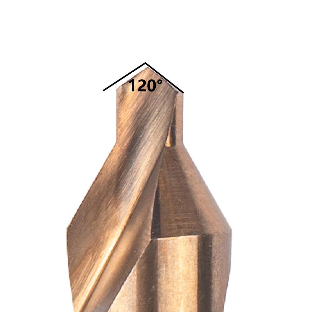 5PCS Cobalt Long Center Drill Bits Set, M35 High Speed Steel 60-Degree Angle 4" Overall Length Center Drill Bits Kit Countersink Tools for Lathe Metalworking Size 1.0 2.0 3.0 4.0 5.0