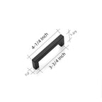 Matte Black Cabinet Handles Square Pulls 3-3/4 Inch 10 Pack