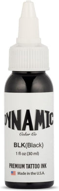 Dynamic Color Black Tattoo Ink, Made in USA Since 1990, 1 oz