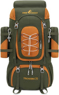 70L (65+5) Waterproof Hiking Camping Backpack with Rain Cover, Outdoor Sport Travel Daypack for Climbing Touring