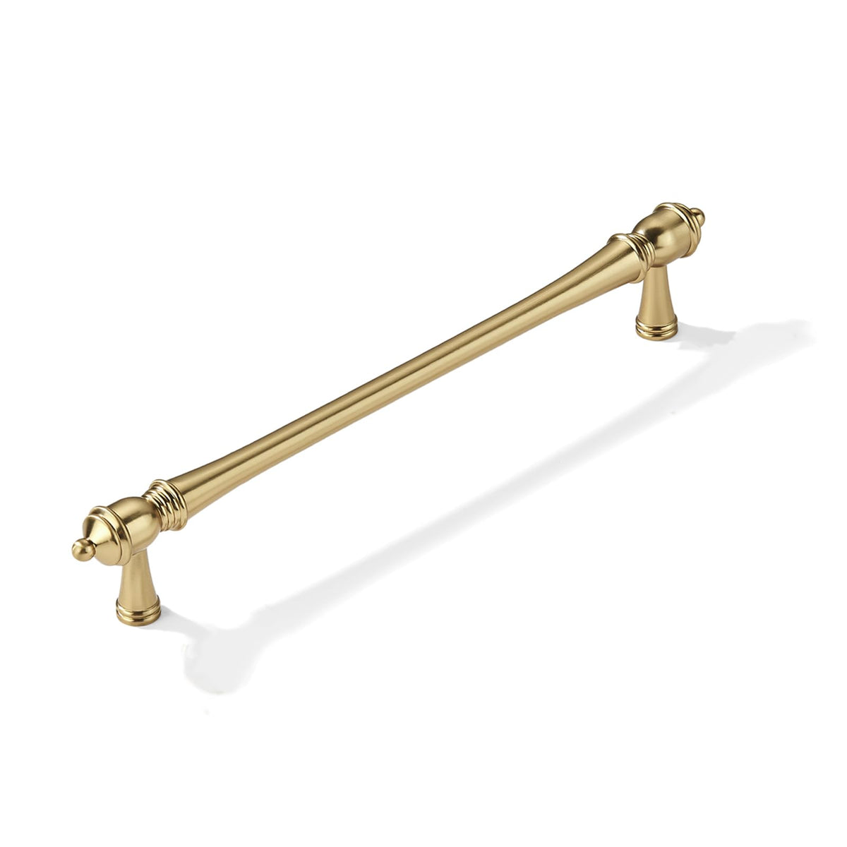 2 Pack 12 inch(305mm) Hole Center Brushed Brass Cabinet Pulls Heavy-Duty Solid Satin Brass Cabinet Hardware Drawer