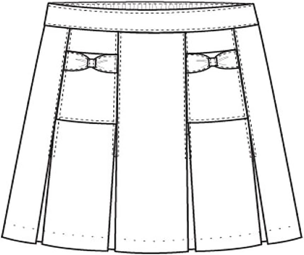 Toddler Girl's Scooter Skirt Bow Pocket | Preschool Fit, Four-pleat Front, Two Flat Seams, Side Zip, Adjustable