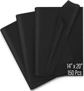 150 Sheets Black Tissue Paper for Gift Bags 14x20 Halloween Decor