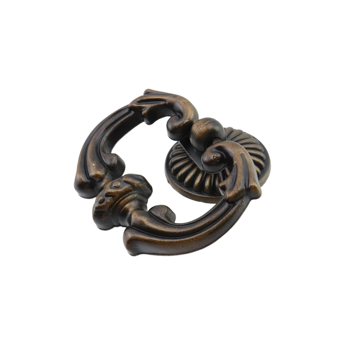 2Pcs Vintage Antique Bronze Cabinet Pulls Single Hole Pull Ring