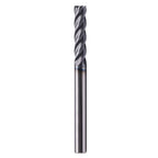 1/4" 4 Flute Solid Carbide Long Square End Mill, 3" OAL, AlTiN Coated