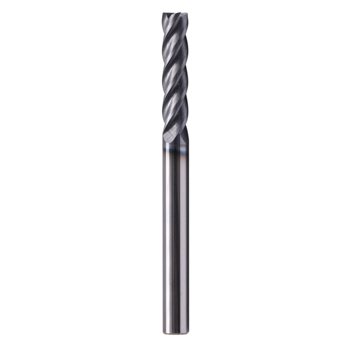 1/4" 4 Flute Solid Carbide Long Square End Mill, 3" OAL, AlTiN Coated