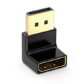 4K@240Hz Right Angle DisplayPort 1.4 Adapter, 90 Degree | 8K@60Hz, 8K DisplayPort Adapter, Black, 32.4Gbps