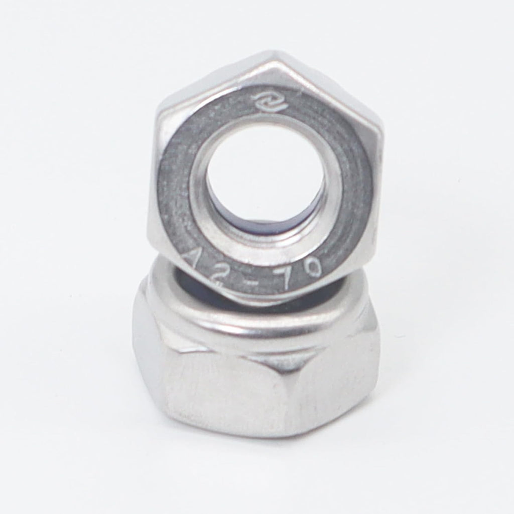 M4 x 0.7mm Stainless Lock Nuts, 4mm Nylock Nuts, 150pcs