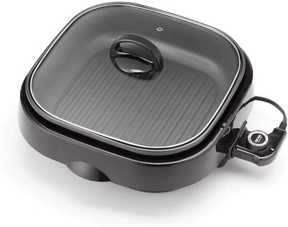 Housewares Asp-218B 3-in-1 Grillet Indoor Grill, Black