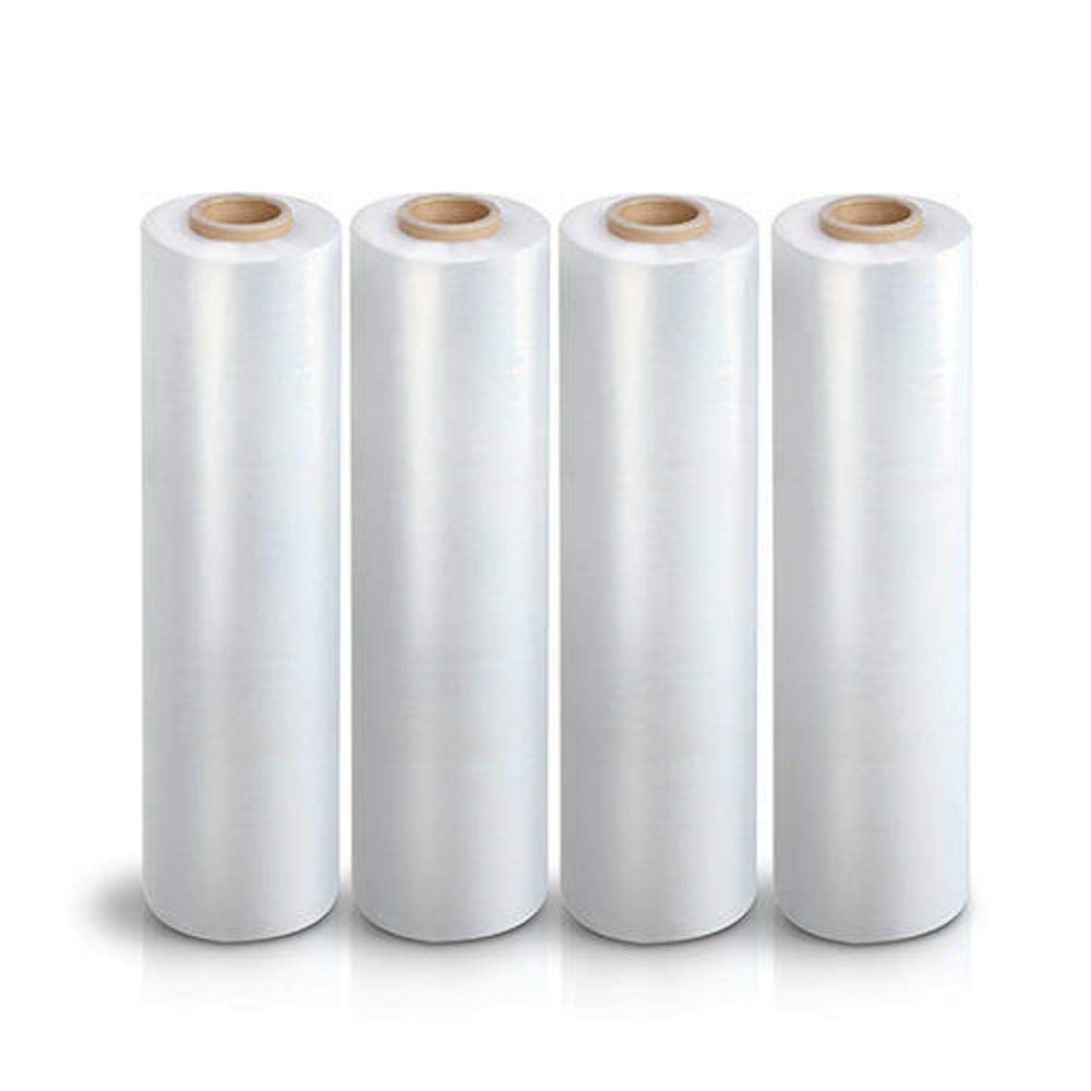 4 Rolls Heavy Duty 18" x 1500 ft 80 Gauge Premium Clear Pallet Wrap Stretch Wrap Shrink Film - Best Quality 40 Lb Per