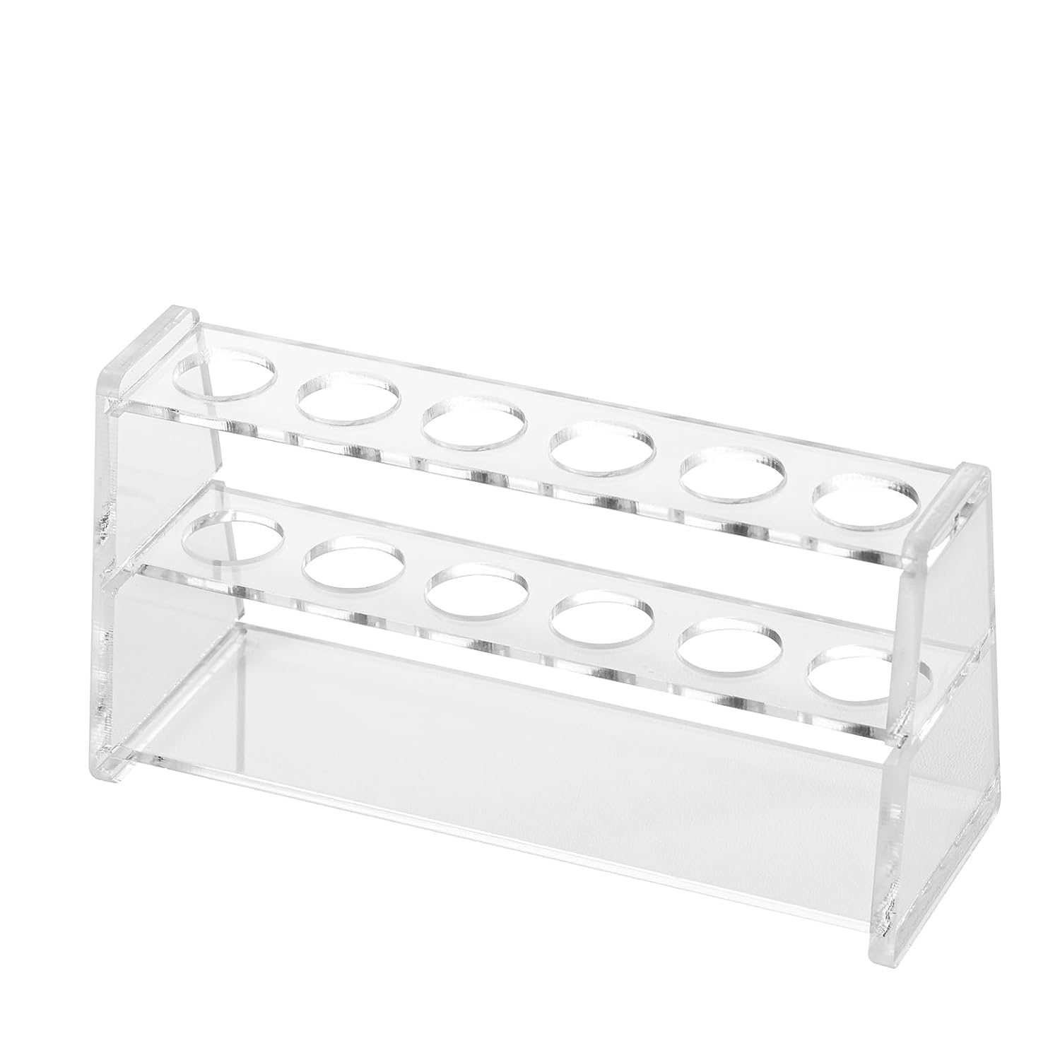 Acrylic Test Tube Holder Rack for 50ml Centrifuge Tubes Clear，Holds 21-26mm Tubes (50ml, 6 Wells)
