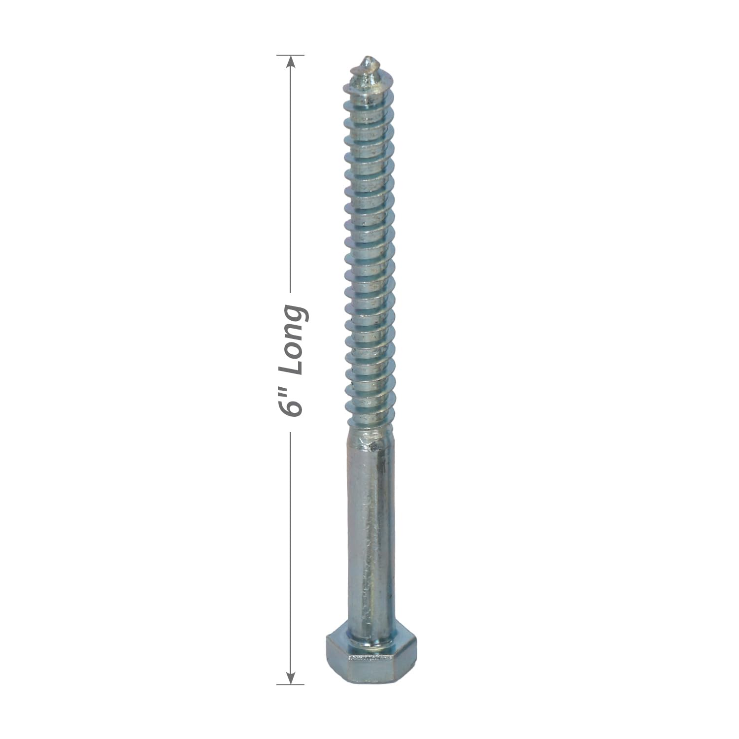 Concrete Anchors Hardware Installation Kit for Parking Curb, Wheel Stop, Speed Bump - 6" Lag Bolts Screws, Lag Shield