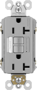 Legrand radiant 20 Amp Tamper Resistant LED Night Light GFCI Gray